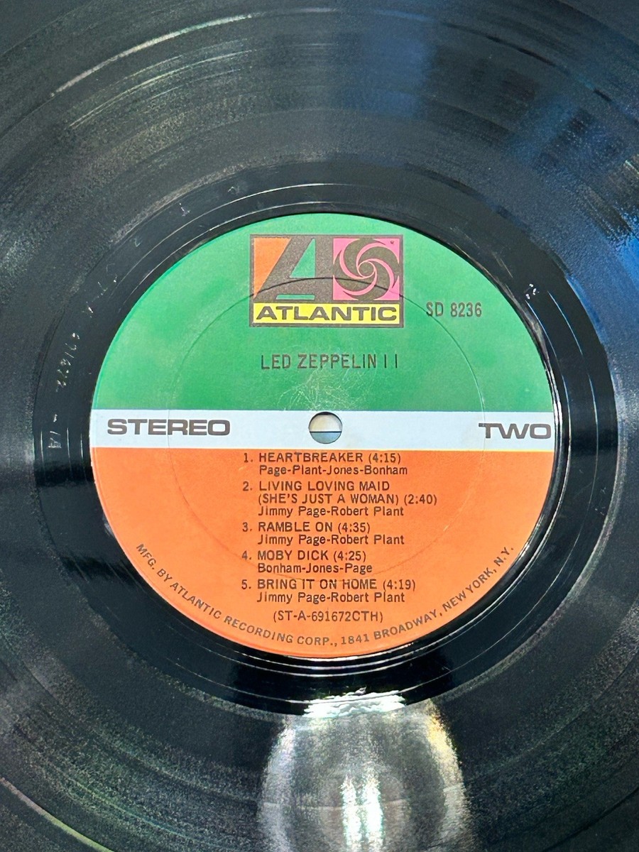 1969 LED ZEPPELIN II SD8236 RL SS HOT MIX, LP, Vinyl, Robert