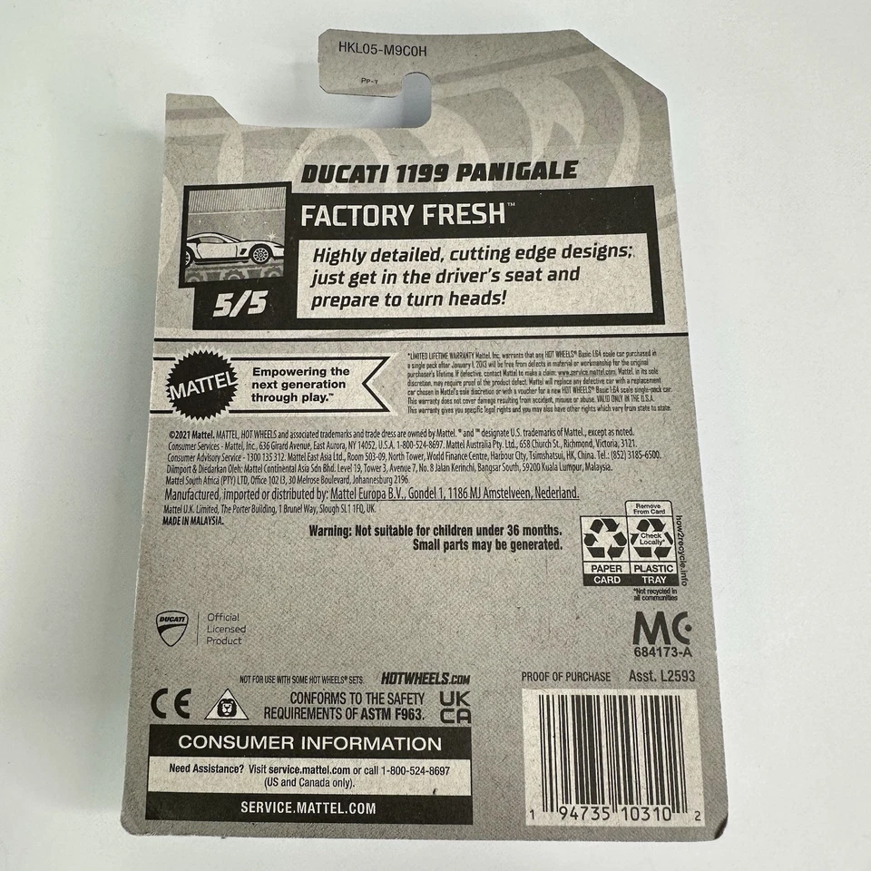Ducati 1199 Panigale 164/250 blanco Hot Wheels Treasure Hunt Th Factory Fresh 5/5 Foto 2 de 2