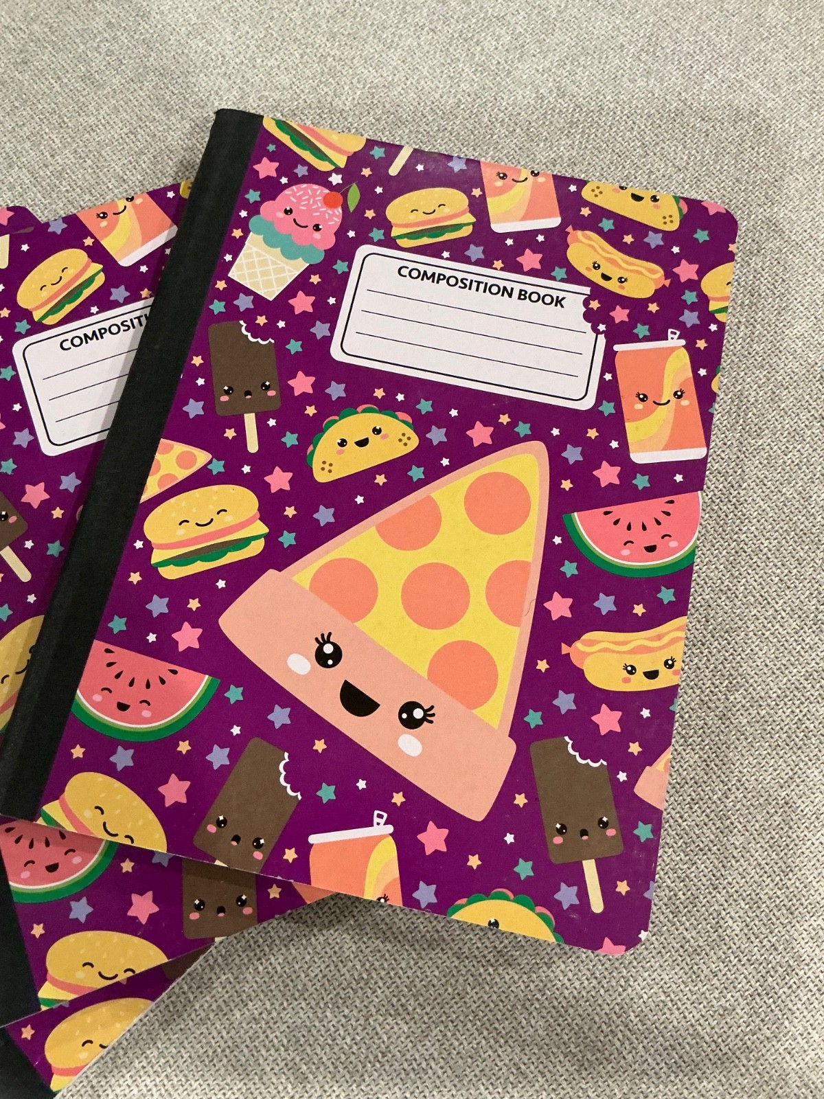 Lot of 3 Jot Composition Books Food Themed Covers Student Teachers