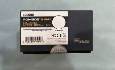 ROMEO 5 Gen II Reflex 1x20mm Compact 2 MOA Red Dot Sight w/ Mount