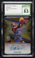 2018 Panini Spectra Signatures Gold Prizm 10/10 Charlie Ward CSG 8.5 Auto 0o9z