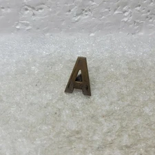 Letter A Pinback Button Metal Screwback Vintage Style