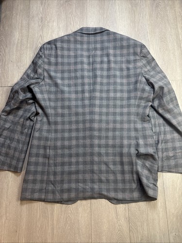 Blazer Abrigo Deportivo Boss Hugo Boss 42R Gris Cuadros Hombre Boda Formal Nuevo - Imagen 9 de 15