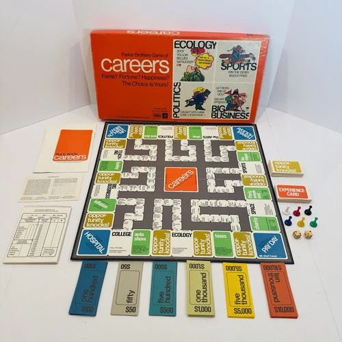 Vintage 1971 Careers Board Game Parker Brothers Complete No. 66