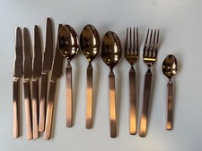 Alessi DRY Besteck Roségold Kupfer Design Castiglioni Messer Gabel Löffel Set