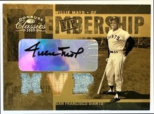 2005 Donruss Classics Willie Mays VIP Signatures Auto, Patch, Bat - 4/5!