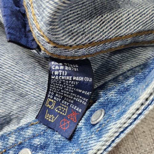 Vintage Tommy Hilfiger Denim Trucker Jacket Mens Medium Collared 90's Blue by Tommy Hilfiger, Size M, $79 - Photo 12