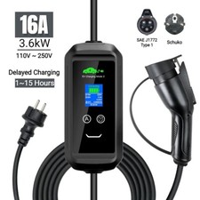 Level 2 Home EV Charger 16A- Schuko - For J1772 EV Electric Vehicles - 5m Cable