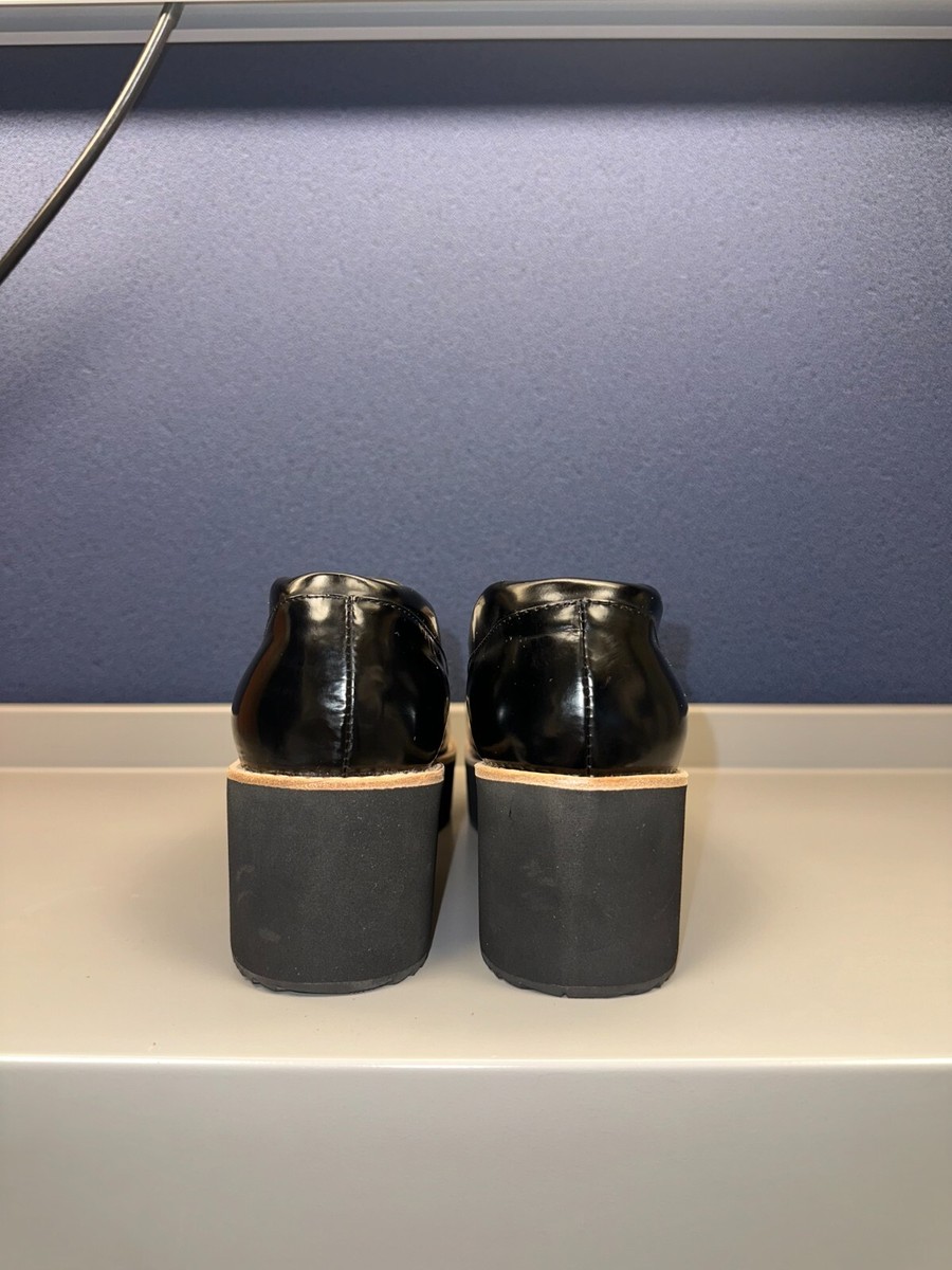 Sol Sana Black Leather Platform Slip-On Loafers with Cream Sole Sol Sana | Shoes | Sol Sana Womens 37 Venus Black Leather  main image 4