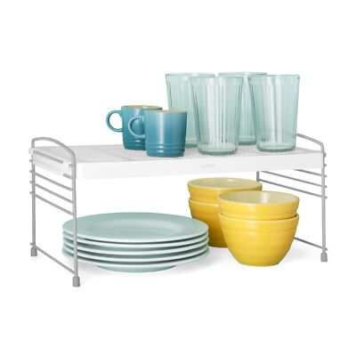 Adjustable Height UpSpace Shelf Riser Vertical Kitchen Cabinet Organizer