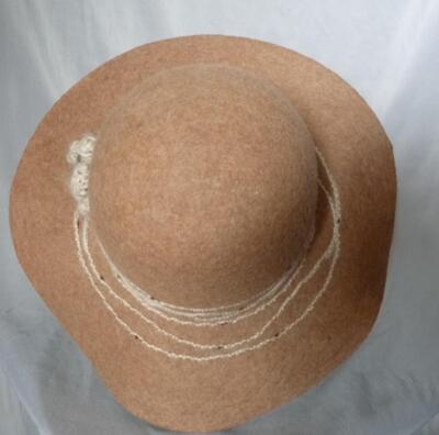 BETTINA ITALY BEIGE WOOL WIDE BRIM HAT | eBay display picture 3