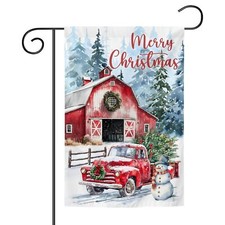12x18 Inch Merry Christmas Garden Flag Truck Yard Flag Vertical Double Sided