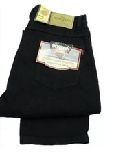 New Men's Boston Workwear Denim Jeans Regular Fit All Sizes Black & Stonewash