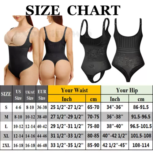 Women Full Body Shaper Compression Tummy Control Shapewear Thong Bodysuit Girdle - Picture 18 of 24