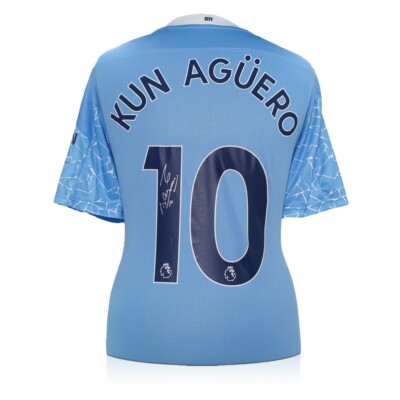 SERGIO AGUERO BACK SIGNED MANCHESTER CITY 2020/2021