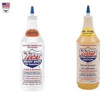 Lucas Combo Pack, Heavy Duty Oil Stabilizer 32oz & Complete Fuel Treatment 32oz