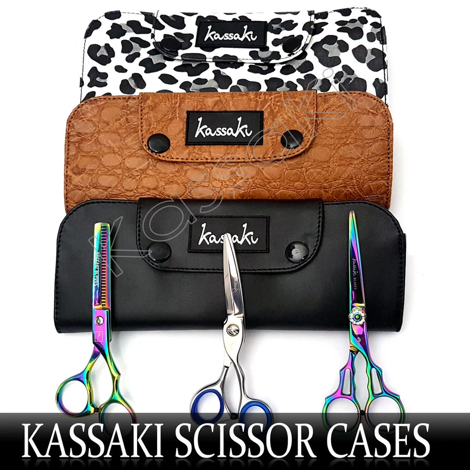 Kassaki Hairdressing Scissors Case Pouch - Holds 4 Salon Barber Shears-Razors