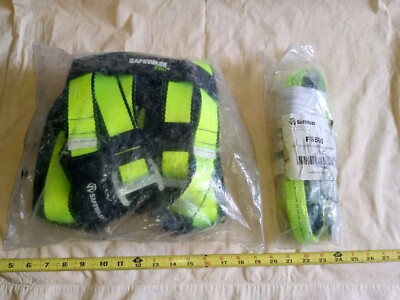 safewaze Safety Harness & safewaze 6 ft. energy lanyard lot, brand new sealed.