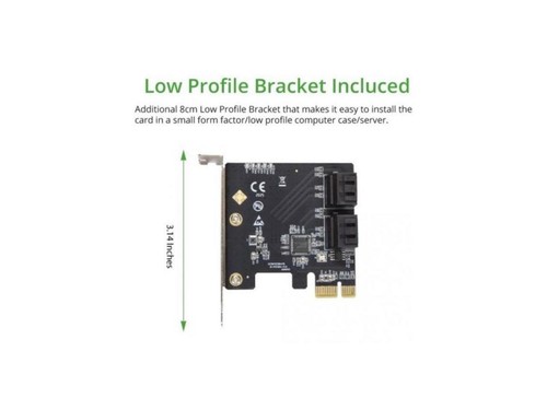 4 Port SATA III PCI-e 3.0 x1 Card Non-Raid with Low Profile Bracket - Picture 8 of 12