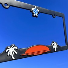 Turtle License Plate Frame Bracket-beach-ocean