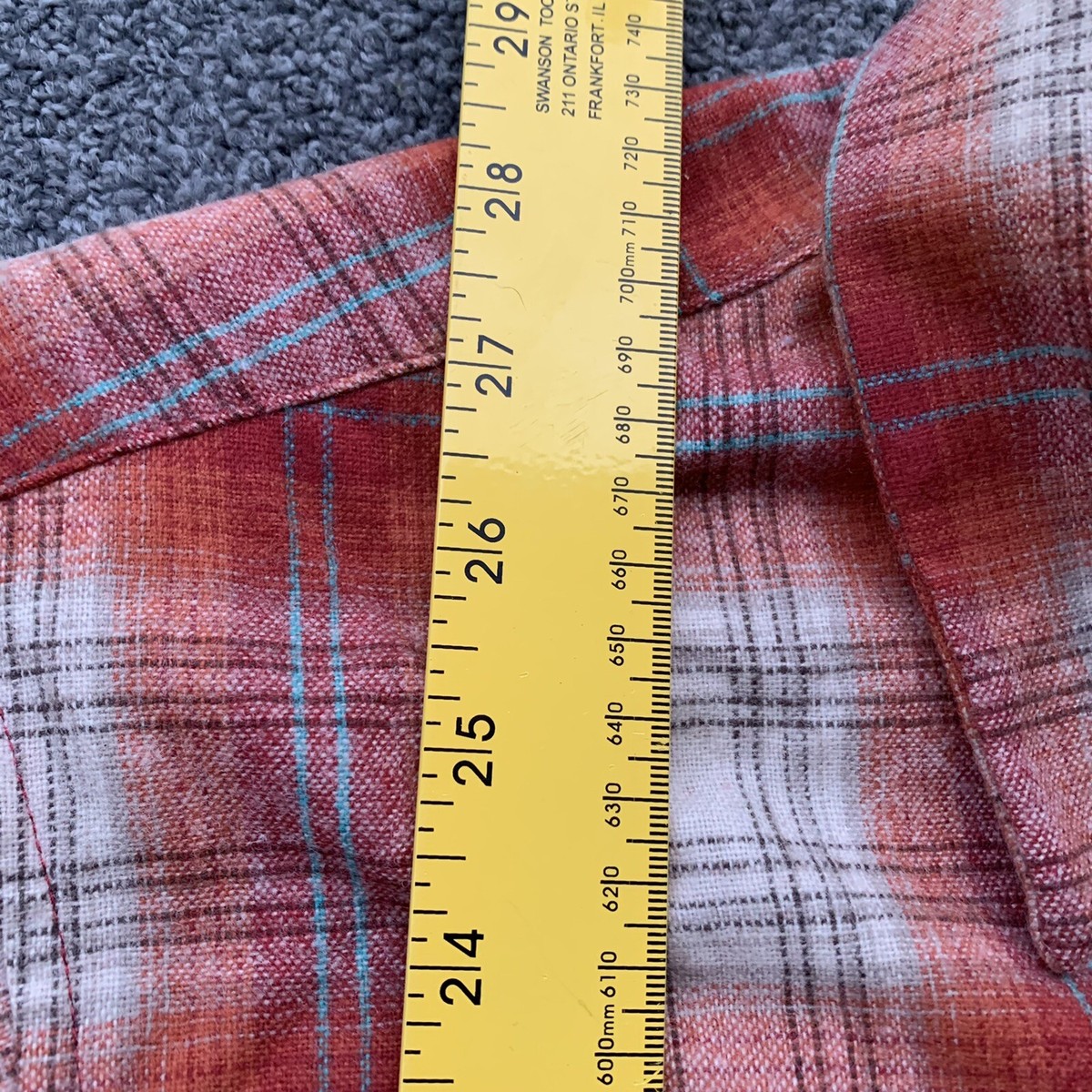 Pendleton Board Shirt Jac Men's M Orange Plaid Virgin Wool Loop