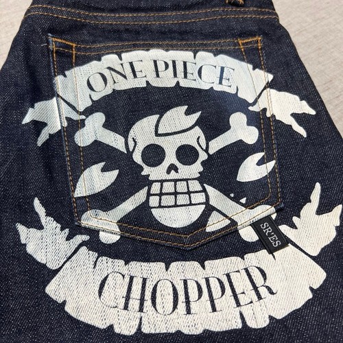 One Piece Chopper Men's Denim Jeans Pants Indigo Blue Size S PROJECT SR'ES - Picture 13 of 20