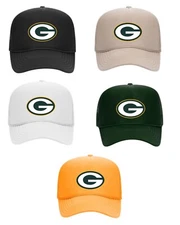 Green Bay packers foam front Snap Back Trucker Hat soft raised logo