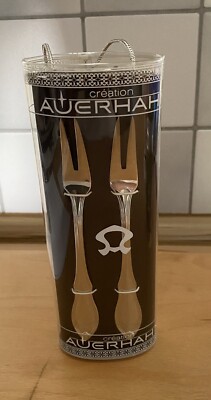 Auerhahn creation, 2 Aufschnittgabeln, Vorlegegabeln, Edelstahl, Neu in OVP