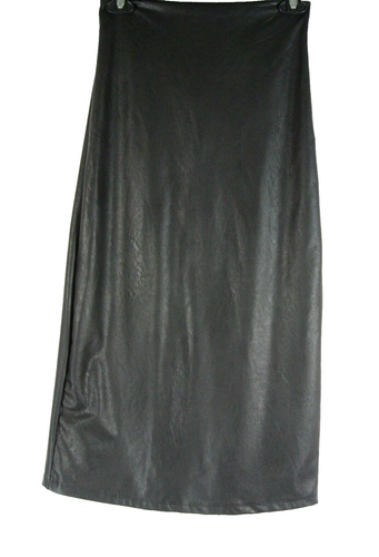 NEW Commando Faux Leather Back Slit Midi Skirt in Black- Size M #1704 - Picture 4 of 6