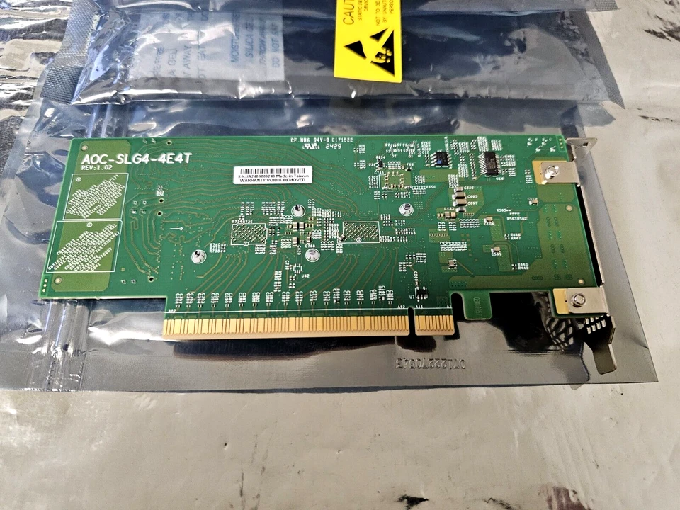 Supermicro AOC-SLG4-4E4T 4-Port, x16 PCIe Gen 4, REV: 1. 02    (#668) - Image 3 of 4