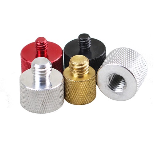 Aluminum Knurled Thumb Nuts Female-Male Thread Adapter Screws for Camera Tripod