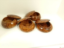 wooden boxes 4 pieces wooden thuya jewelry boxes, four boxes handmade thuya