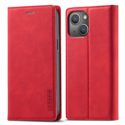 Luxury Leather Magnetic Wallet Cover Case For 16 15 14 13 12 11 Pro Max 7 8 XR 