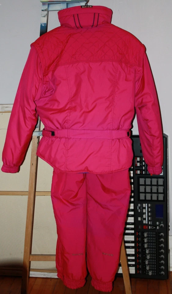 Vintage Pink Winter Suit - Sz 10 S Women - Jacket+Pants made in Canada RARE - Image 2 of 4