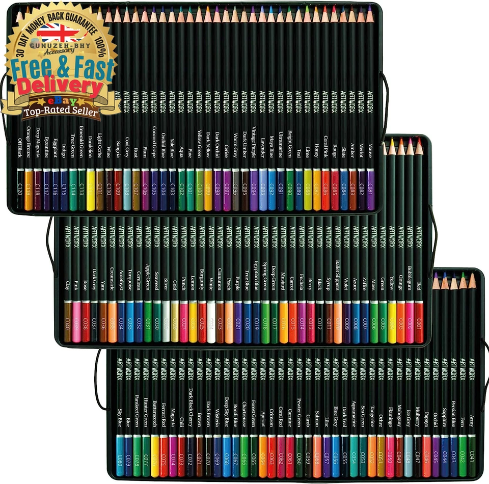 Premium Artist Colouring Pencils - 120 Coloured Pencils For Adults - Coloring Pe - Image 3 of 4