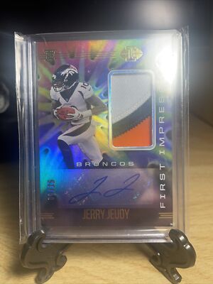 Jerry Jeudy 2020 Panini Illusions First Impressions. RPA /25 3 Color Patch. Raw