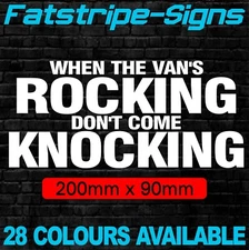 ROCKING VAN FUNNY STICKERS DECALS CAR WINDOW MOTORHOME CAMPER VAN CARAVAN