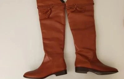 Gianni gregori KnieStiefel Leder gr .39 neu - Bild 1 von 4
