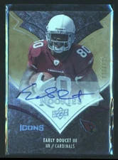 2008 UPPER DECK ICONS ROOKIES /135 AUTO EARLY DOUCET III CARDINALS