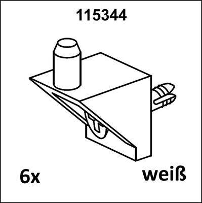 Pax Original Ersatzteil Bodenträger 115344 Halter in Beige 12 x IKEA Billy u