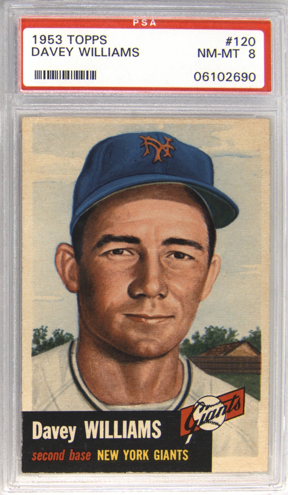 1953 Topps Davey Williams #120 PSA 8 NM MT