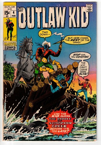 THE OUTLAW KID #4 1971 MARVEL BRONZE AGE NICE!