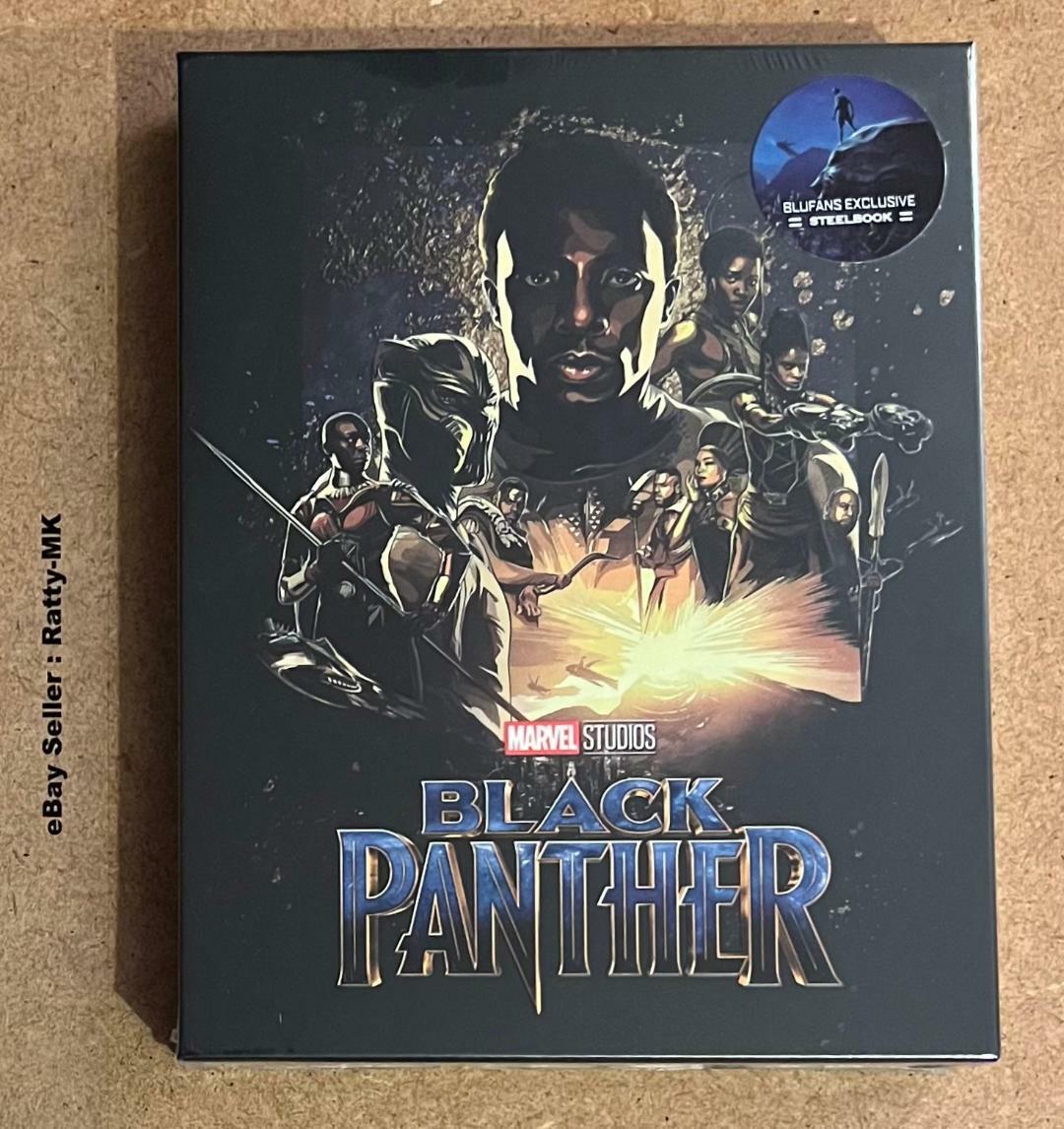 BLACK PANTHER - BLUFANS FULL SLIP 3D + 2D BLU RAY STEELBOOK - NEW & SEALED