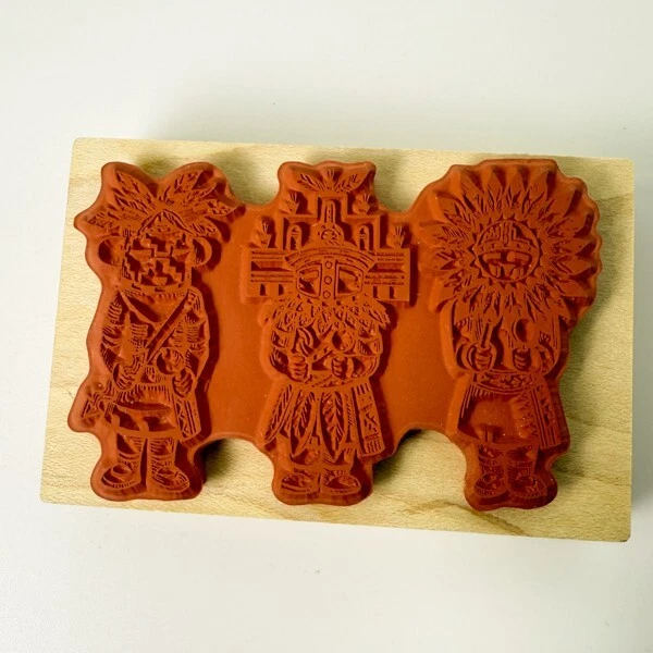 Kachina Dolls~Indigenous~Spirit~Religious~Rubber Stamp~3.5"X 2.25"~PSX G-1975 - Image 2 of 4