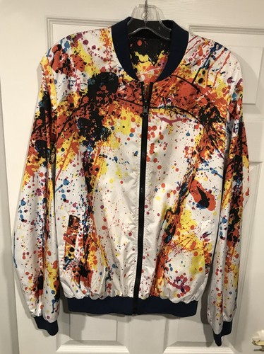 FIFTEEN & HALF PAINT SPLASH REVERSIBLE JACKET Size Large FREE SHIPPING - Picture 4 of 8