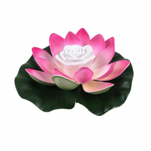 1x Floating Lotus LED Light Outdoor Pool Water Flower Wishing Lamp Decor Light - Imagen 18 de 18