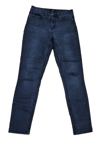 Womens Jag Charcoal Black High Rise Skinny Cropped Stretch Jeans Size W28
