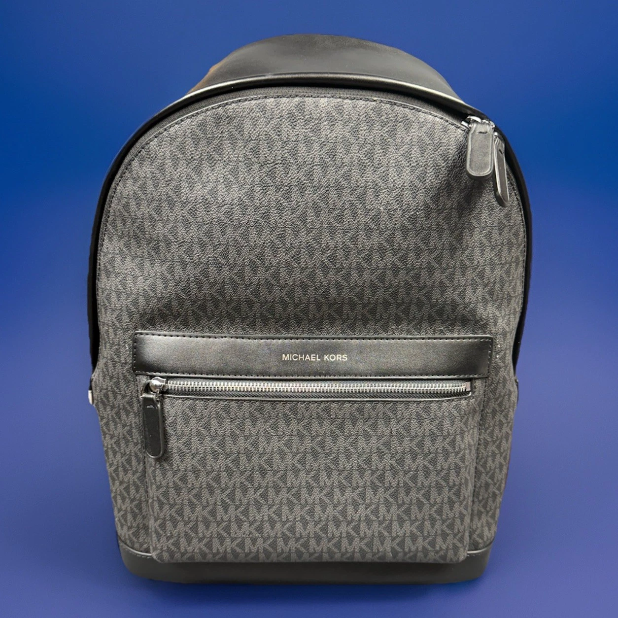 Michael Kors Mason Explorer Backpack Black Logo Laptop Bag MSRP 