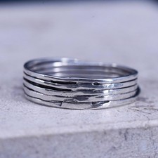 Size 9.25, vintage Israel Sterling silver handmade multi strands ring