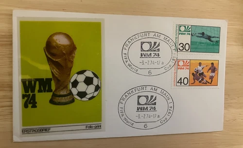 Germany 1974 FDC- Frankfurt -  Football World Cup - Sports -- 100% for charity